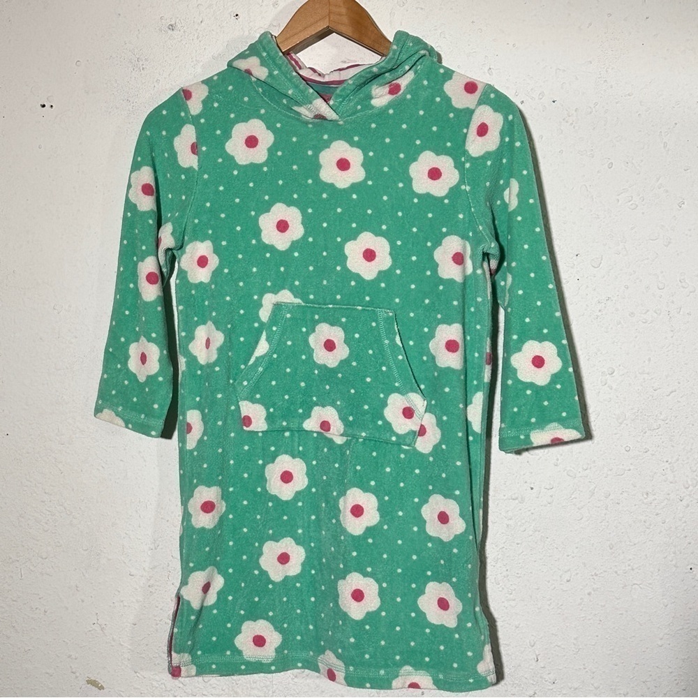 Mini Boden Floral Print Hooded Swim Cover Up Size 7-8Y Kids